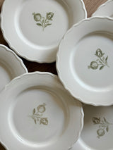 Platos granada verde grisacea