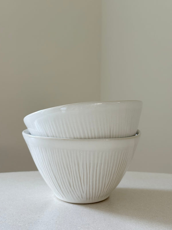 Cuenco rayas relieve