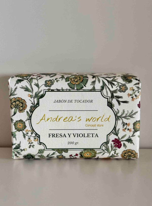 Jabón sólido fresa y violeta